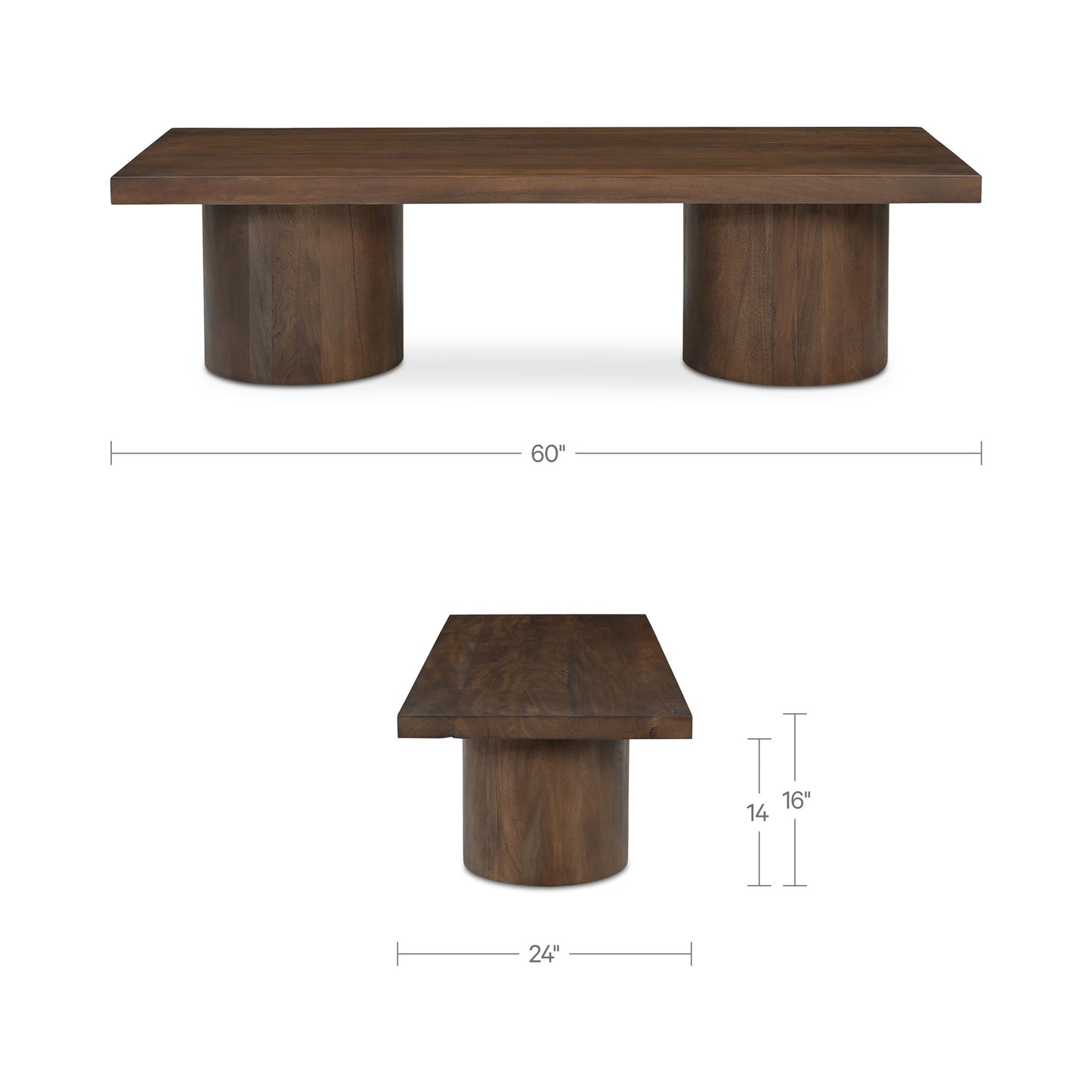 Moe’s Hadley Coffee Table Warm Brown