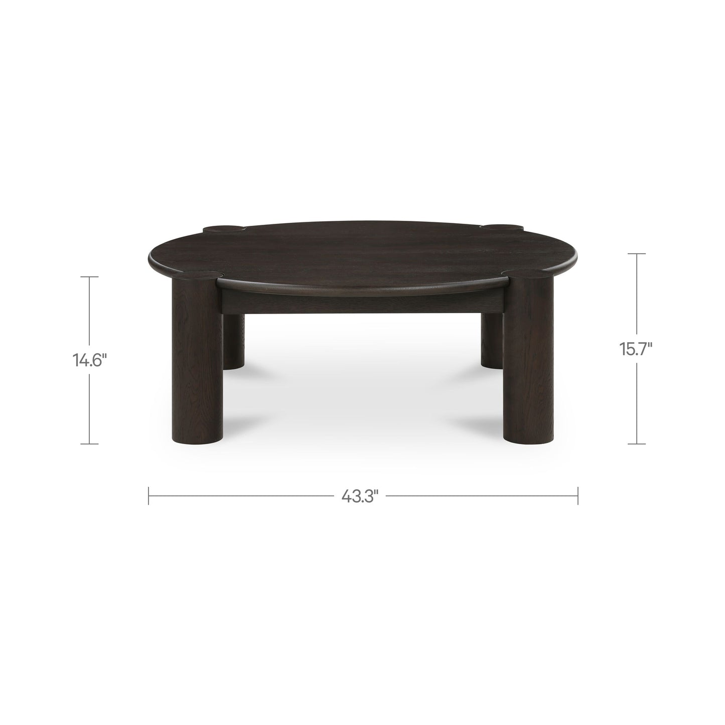 Jack Coffee Table Brushed Dark Brown image 9