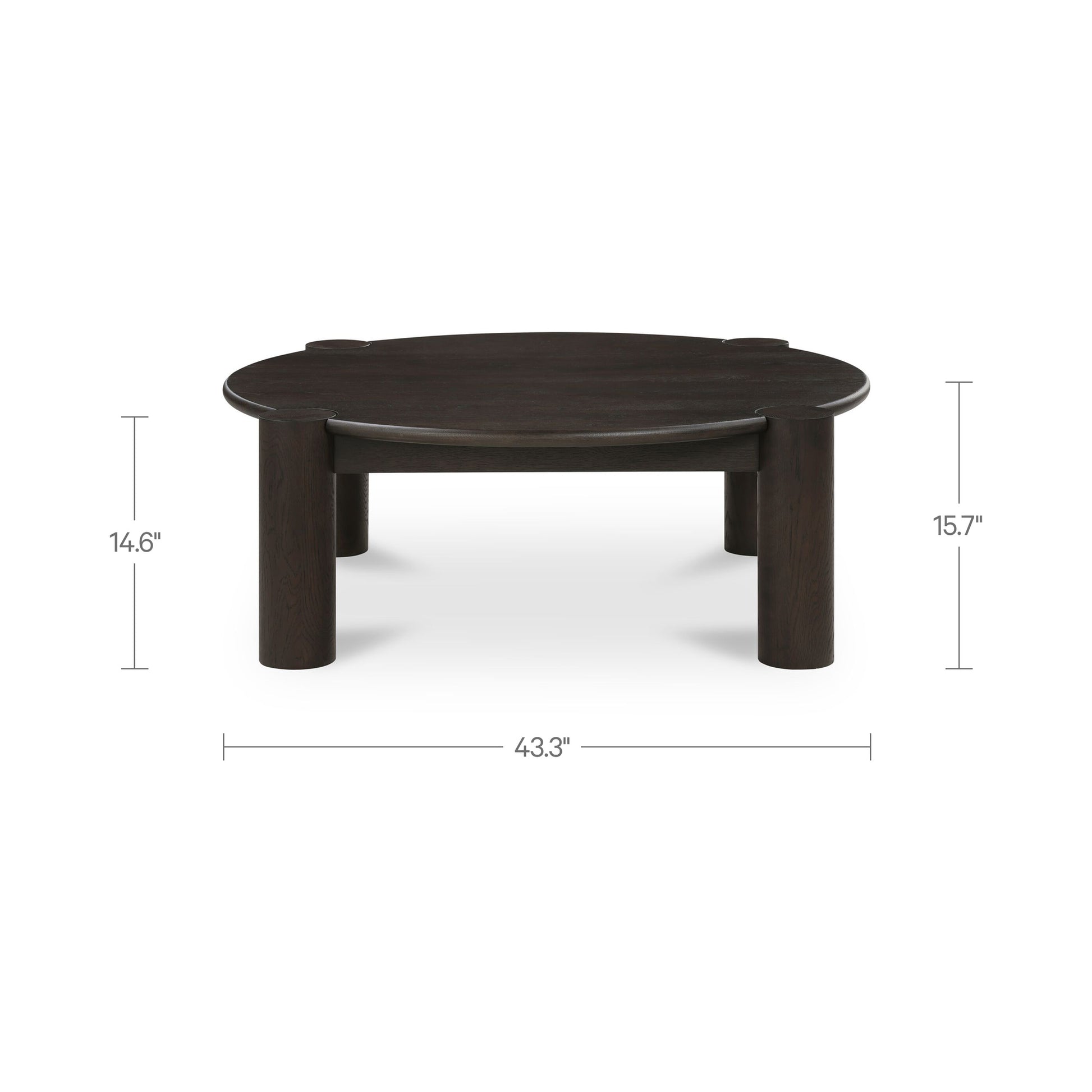 Jack Coffee Table Brushed Dark Brown image 9
