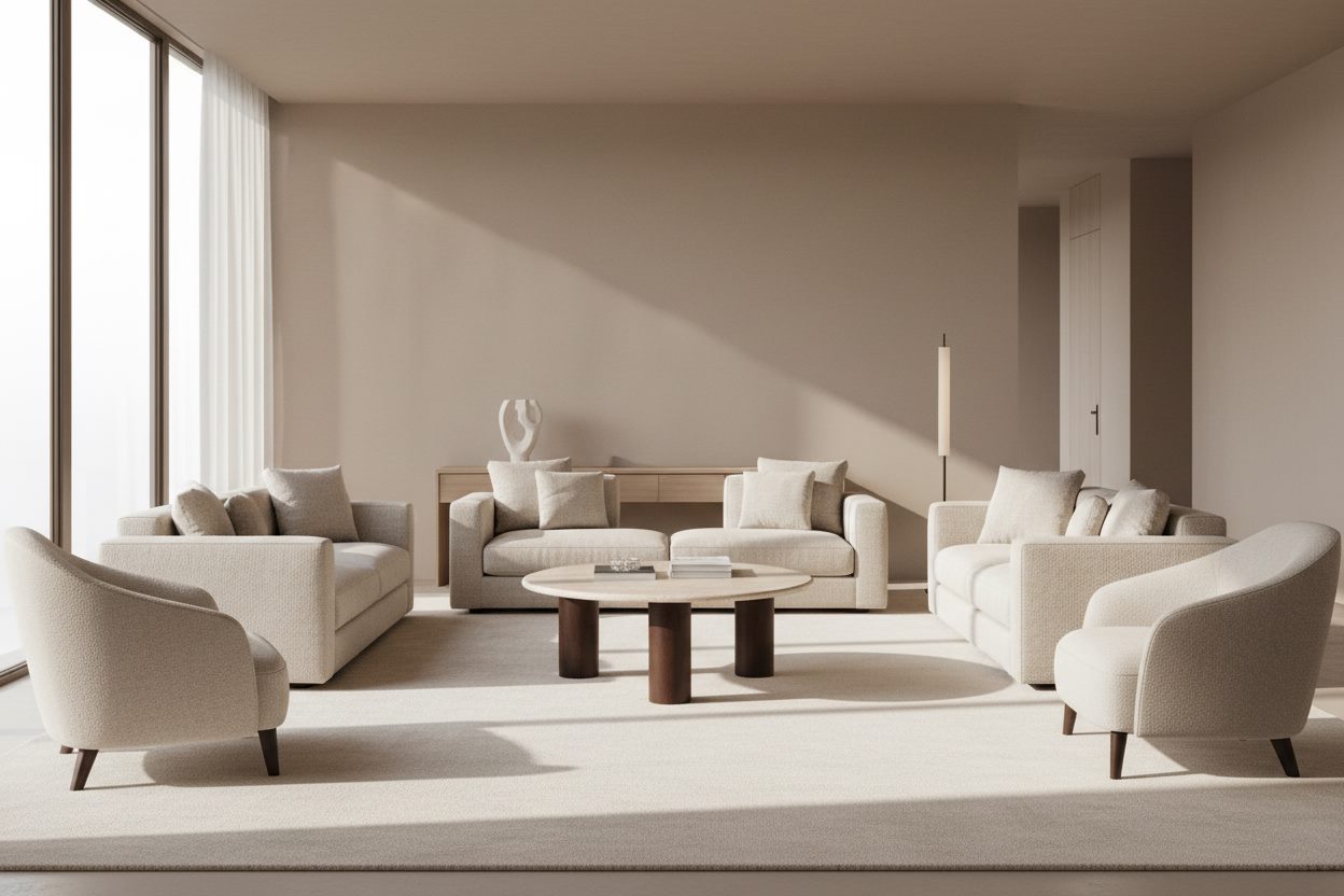 Moe’s Landon Beige Travertine Coffee Table