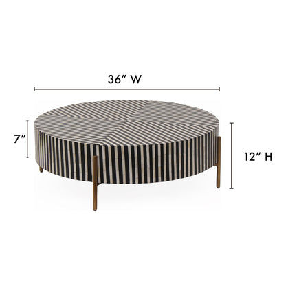 Chameau Small Coffee Table Black and White image 8