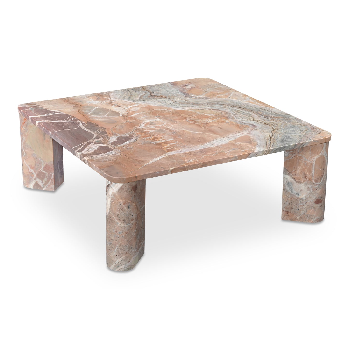 Segment Coffee Table Orange Levante Marble image 4