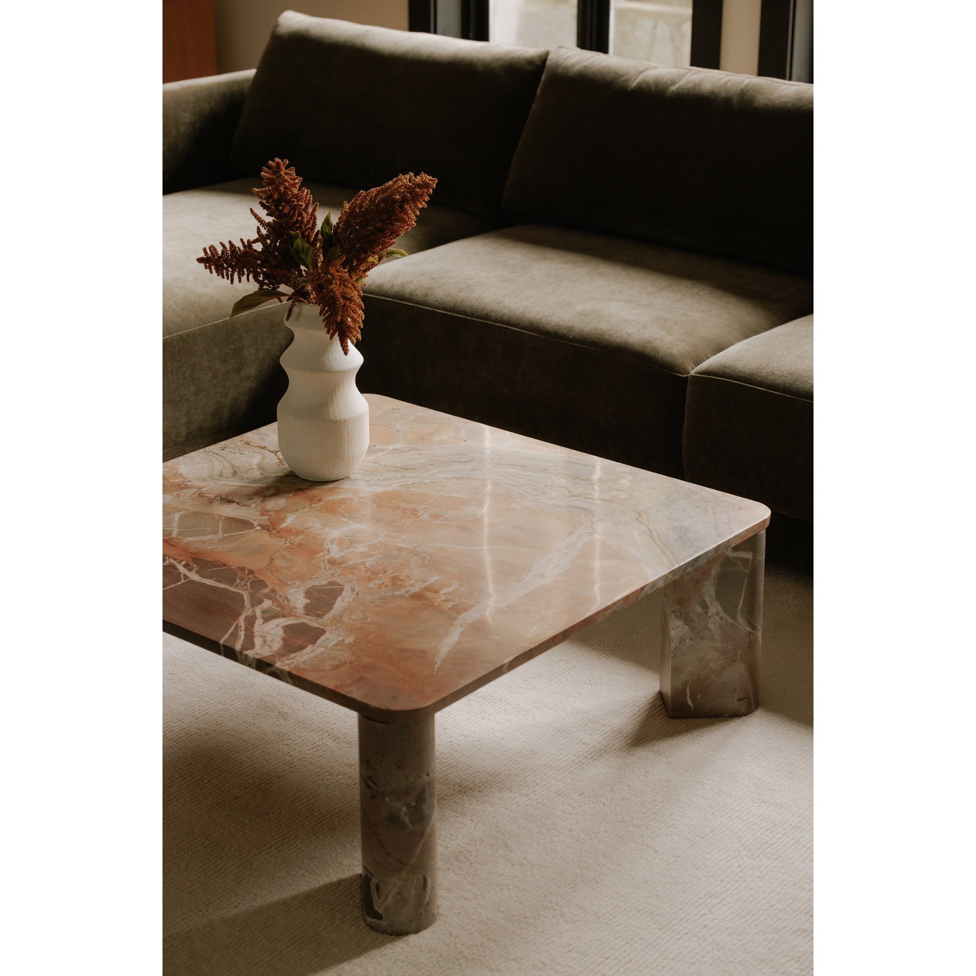 Segment Coffee Table Orange Levante Marble image 10