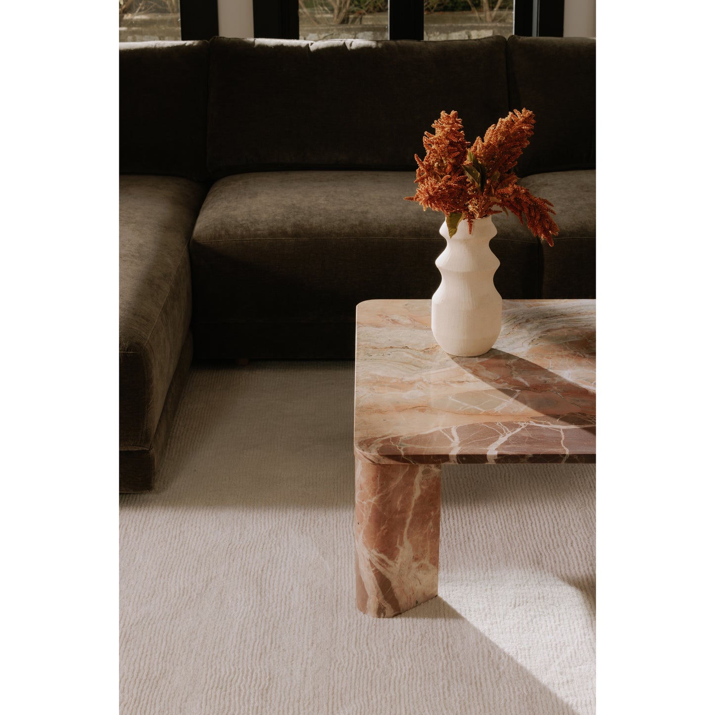 Segment Coffee Table Orange Levante Marble image 11