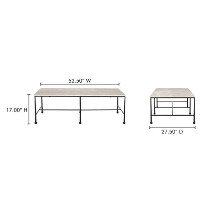 Moe’s River Botticino Marble Coffee Table
