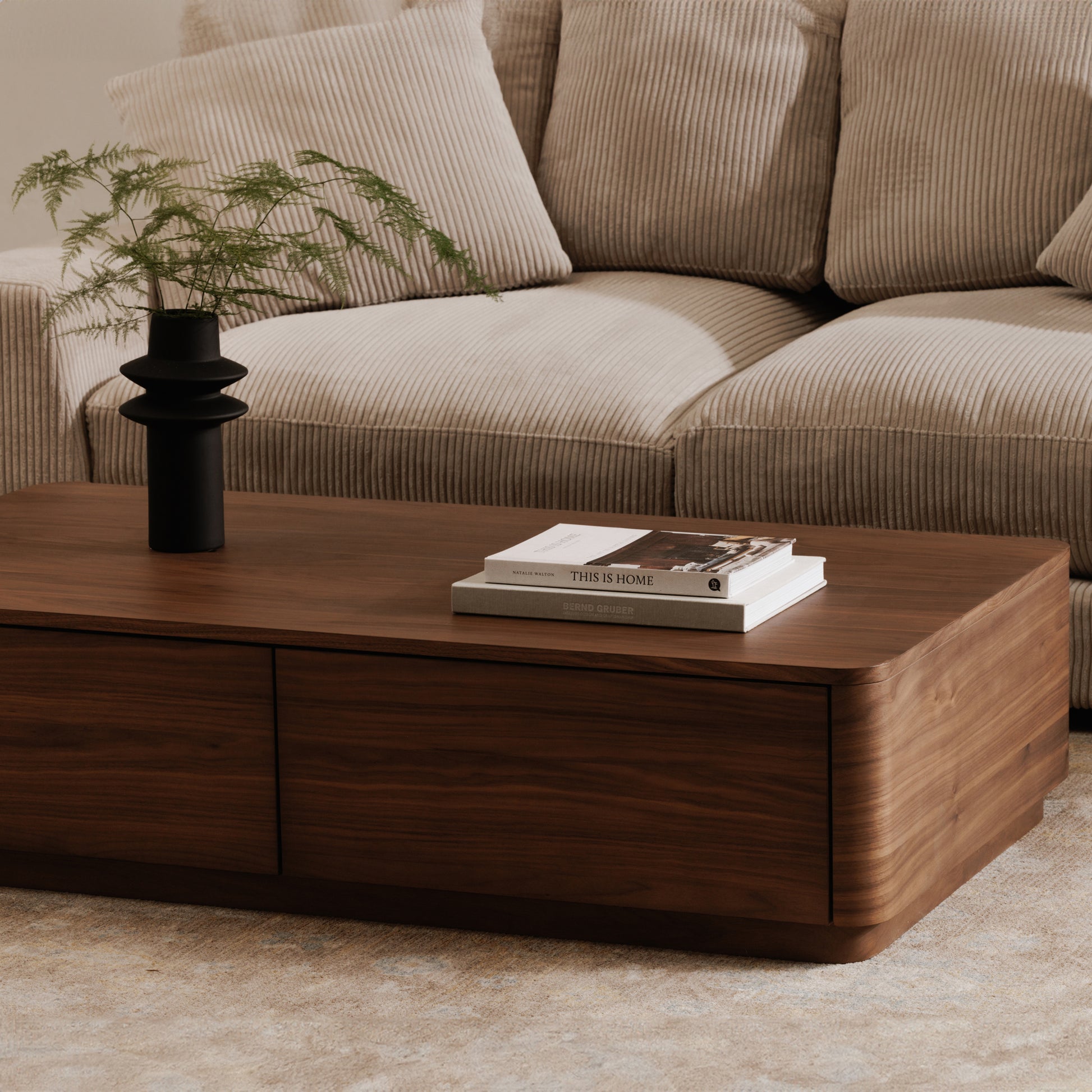 Round Off Coffee Table Walnut Brown image 9