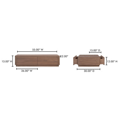 Round Off Coffee Table Walnut Brown image 10