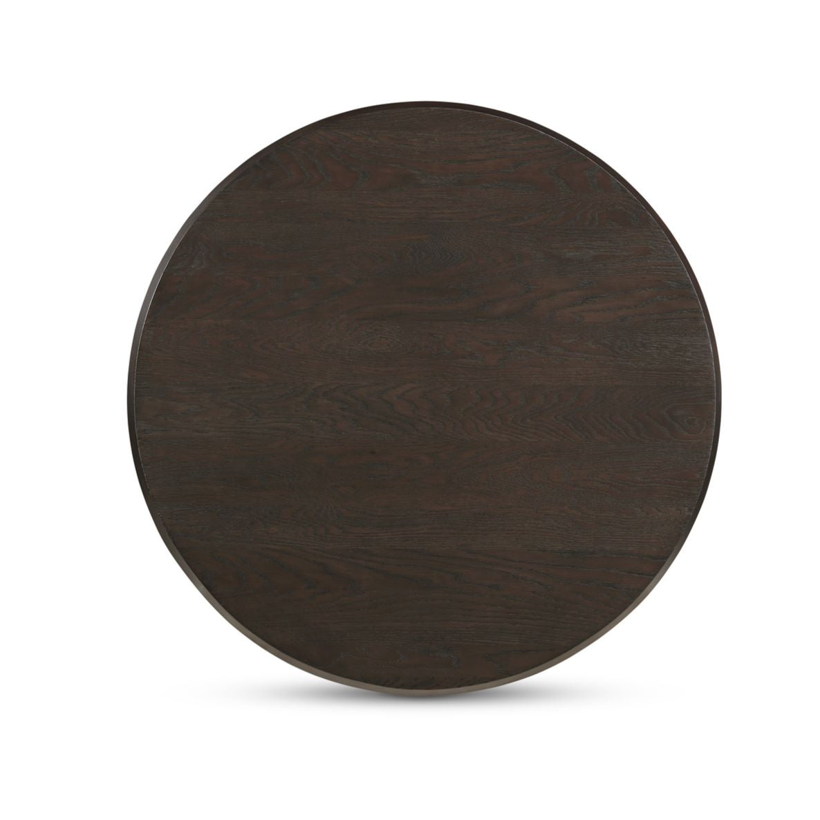 Moe’s Alden cool brown coffee table wood grain detail view