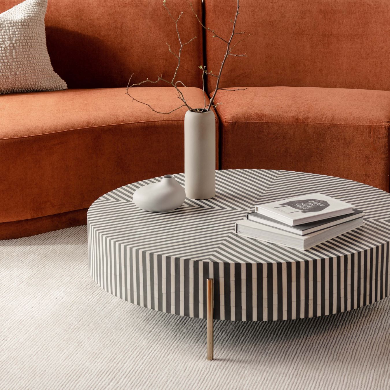 Moe’s Chameau small coffee table lifestyle view