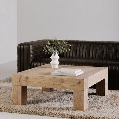 Moe’s Evander Natural coffee table lifestyle angle view