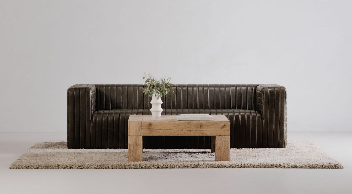 Moe’s Evander Natural coffee table lifestyle seating view