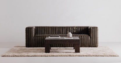 Moe’s Evander Rustic Brown coffee table lifestyle view