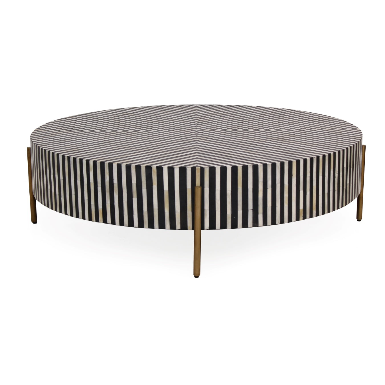 Moe’s Chameau Coffee Table Camel Bone Resin Black White
