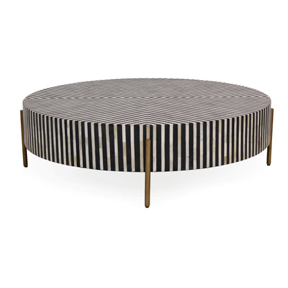 Moe’s Chameau Coffee Table Camel Bone Resin Black White