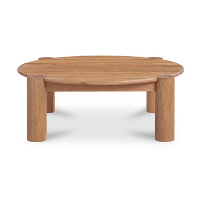 Moe’s Jack coffee table brushed natural oak detail