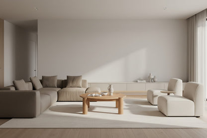 Moe’s Jack coffee table brushed natural oak styled room