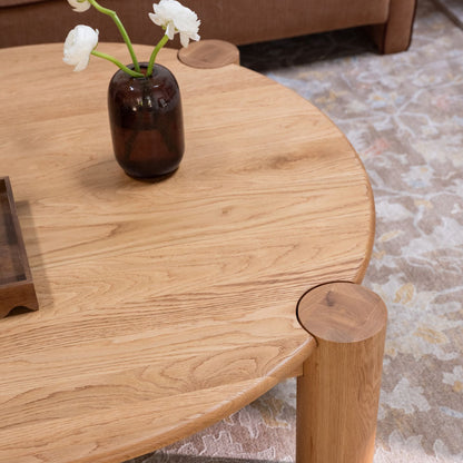 Moe’s Jack coffee table brushed natural oak lifestyle angle