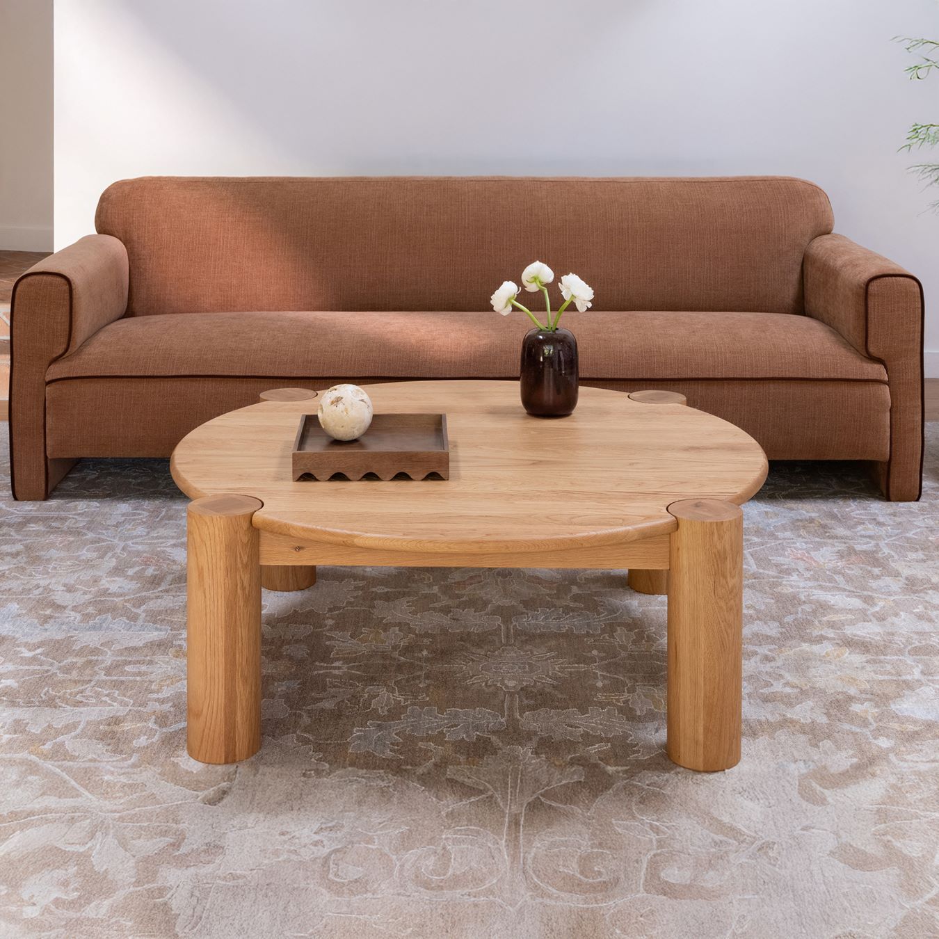 Moe’s Jack coffee table brushed natural oak lifestyle detail