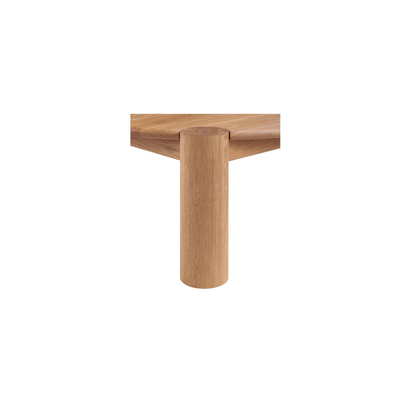 Moe’s Jack coffee table brushed natural oak material detail