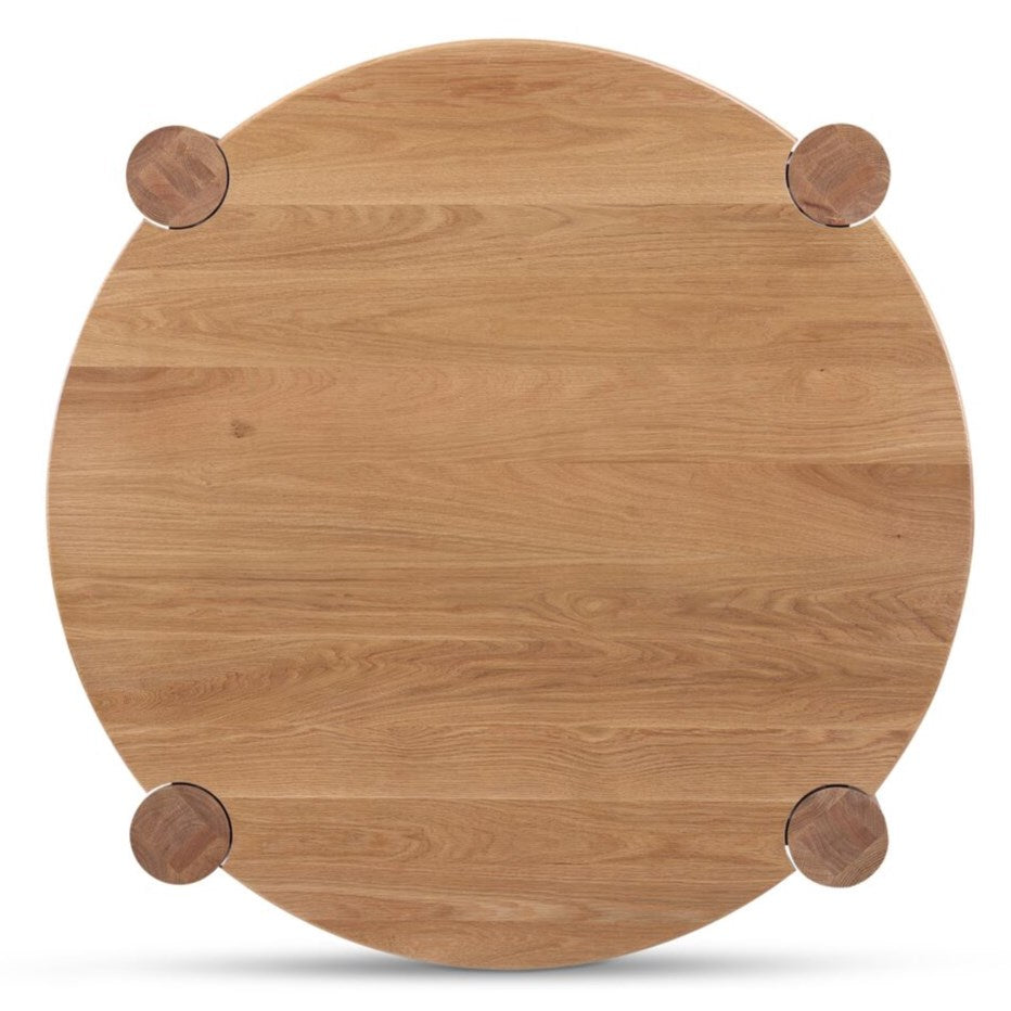 Moe’s Jack coffee table brushed natural oak wood grain detail