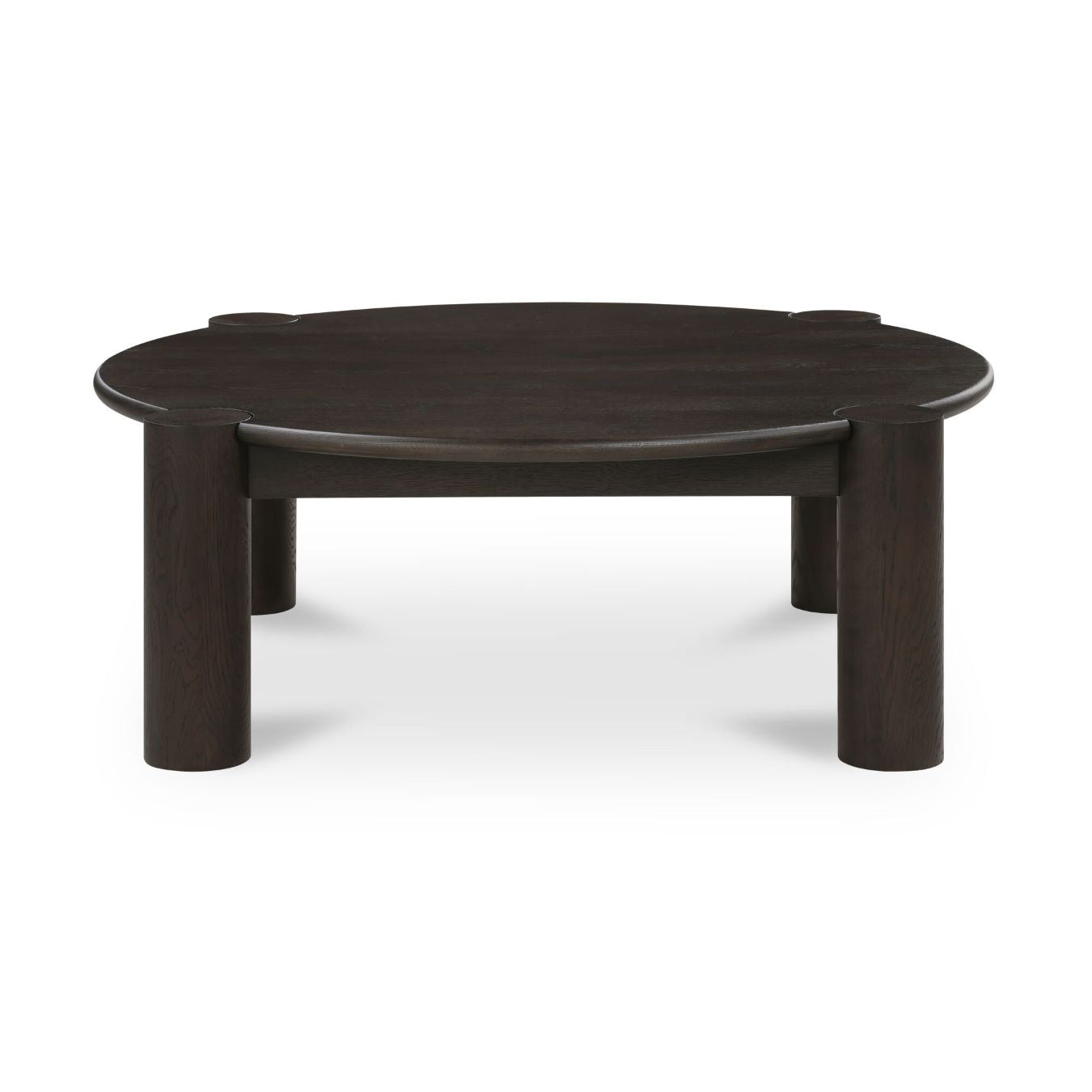 Moe’s Jack coffee table wire brushed dark brown angle