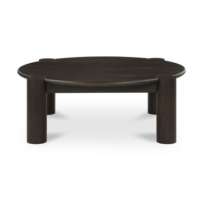 Moe’s Jack coffee table wire brushed dark brown angle