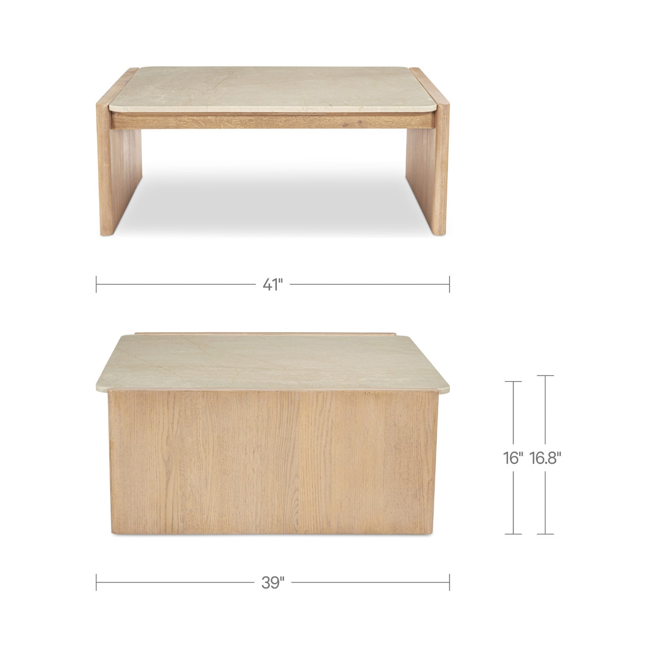 Moe’s Lane Coffee Table Oak Marble Natural