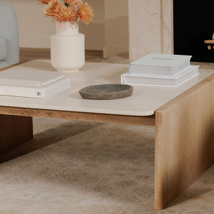 Moe’s Lane Coffee Table Oak Marble Natural