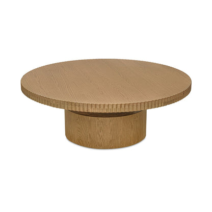 Moe’s Leigh Brown Oak coffee table angle