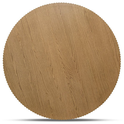 Moe’s Leigh Brown Oak coffee table close up