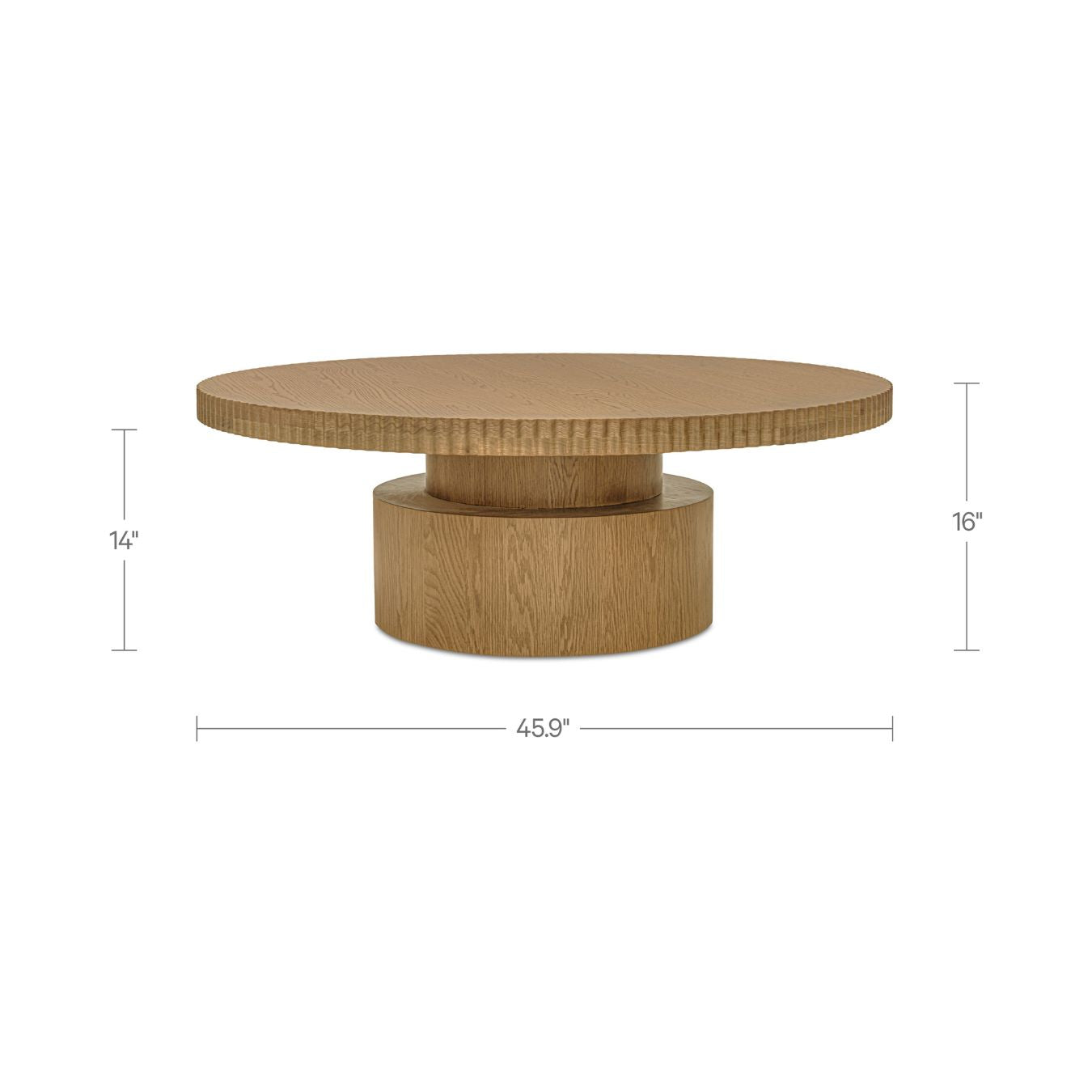 Moe’s Leigh Brown Oak coffee table dimensions
