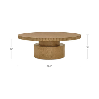 Moe’s Leigh Brown Oak coffee table dimensions