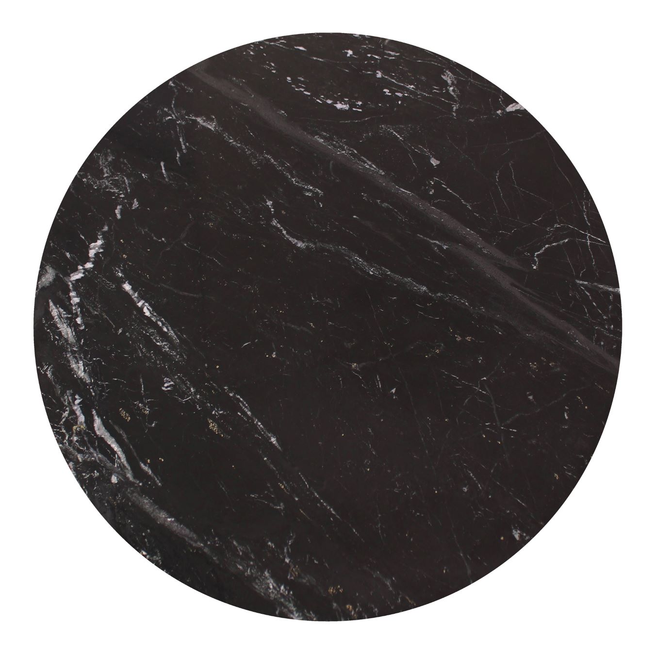 Moe’s Ritual black marble coffee table marble detail view