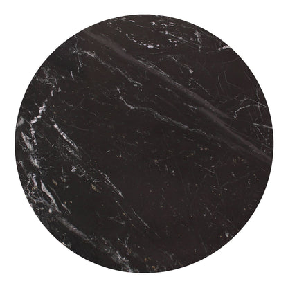 Moe’s Ritual black marble coffee table marble detail view