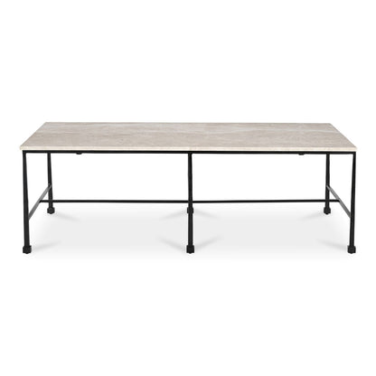 Moe’s River Botticino Marble Coffee Table