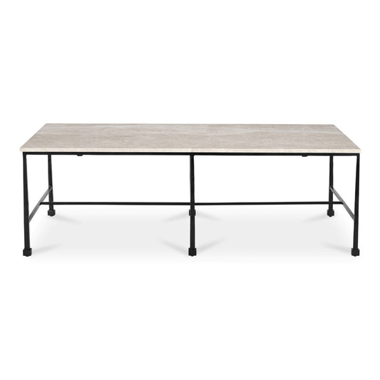 Moe’s River Botticino Marble Coffee Table