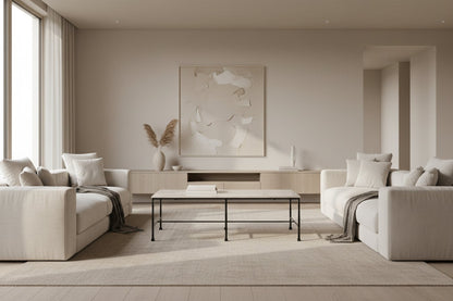 Moe’s River Botticino Marble Coffee Table
