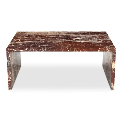 Moe’s Rosa Coffee Table Rosso Levanto Marble