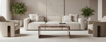 Moe’s Rosa Coffee Table Rosso Levanto Marble