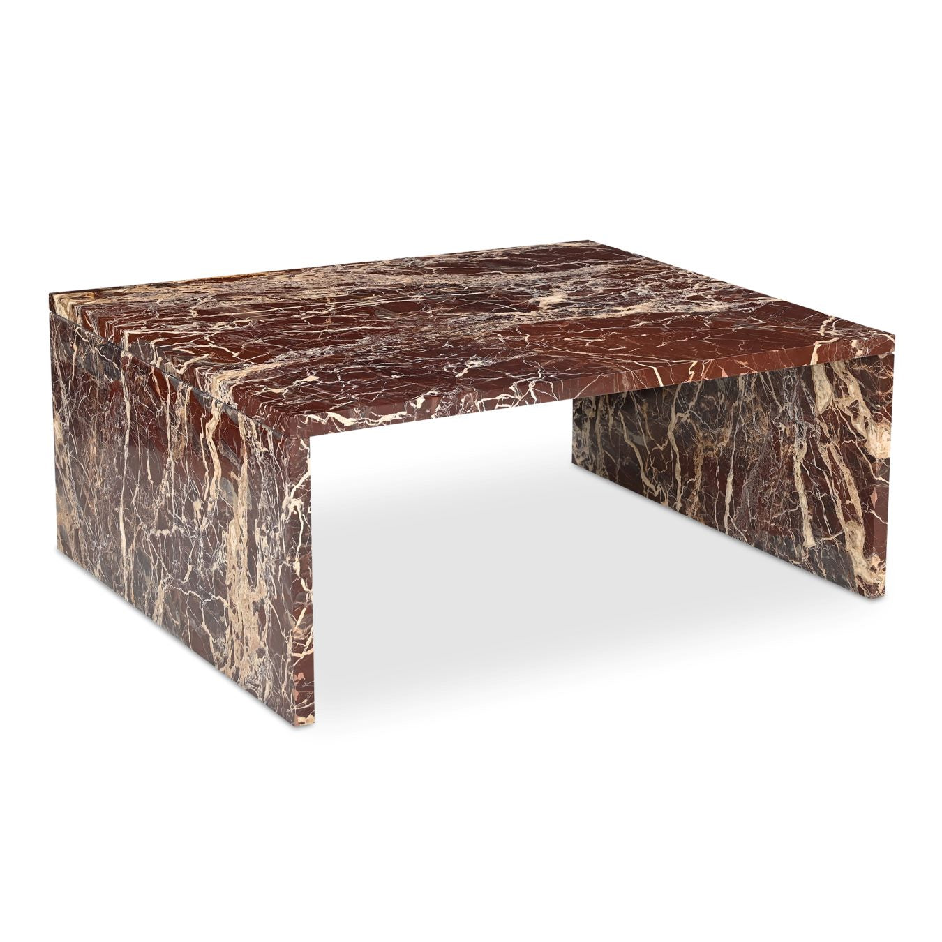 Moe’s Rosa Coffee Table Rosso Levanto Marble