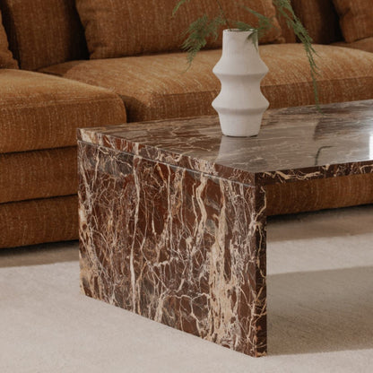 Moe’s Rosa Coffee Table Rosso Levanto Marble