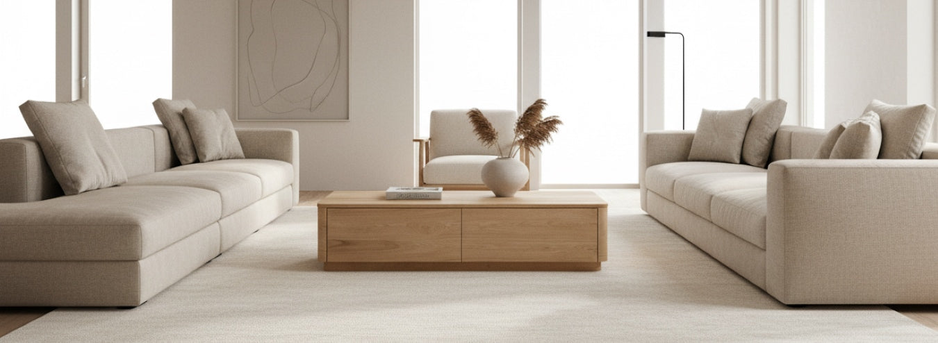 Moe’s Round Off Coffee Table Natural Oak
