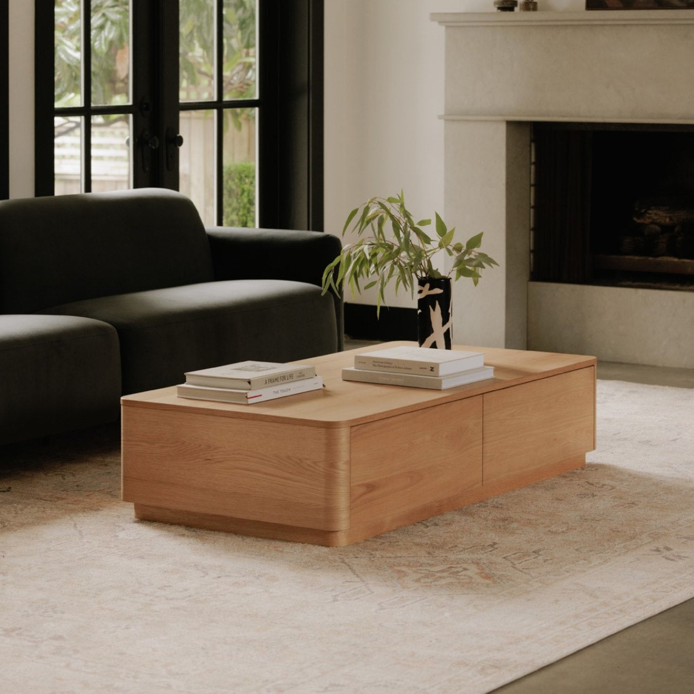 Moe’s Round Off Coffee Table Natural Oak