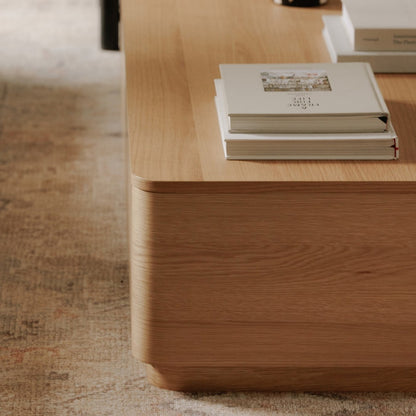 Moe’s Round Off Coffee Table Natural Oak