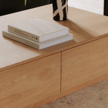 Moe’s Round Off Coffee Table Natural Oak