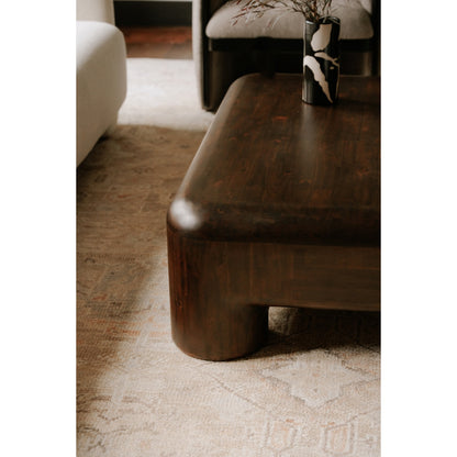 Moe’s Rowan Coffee Table Solid Acacia Dark Brown