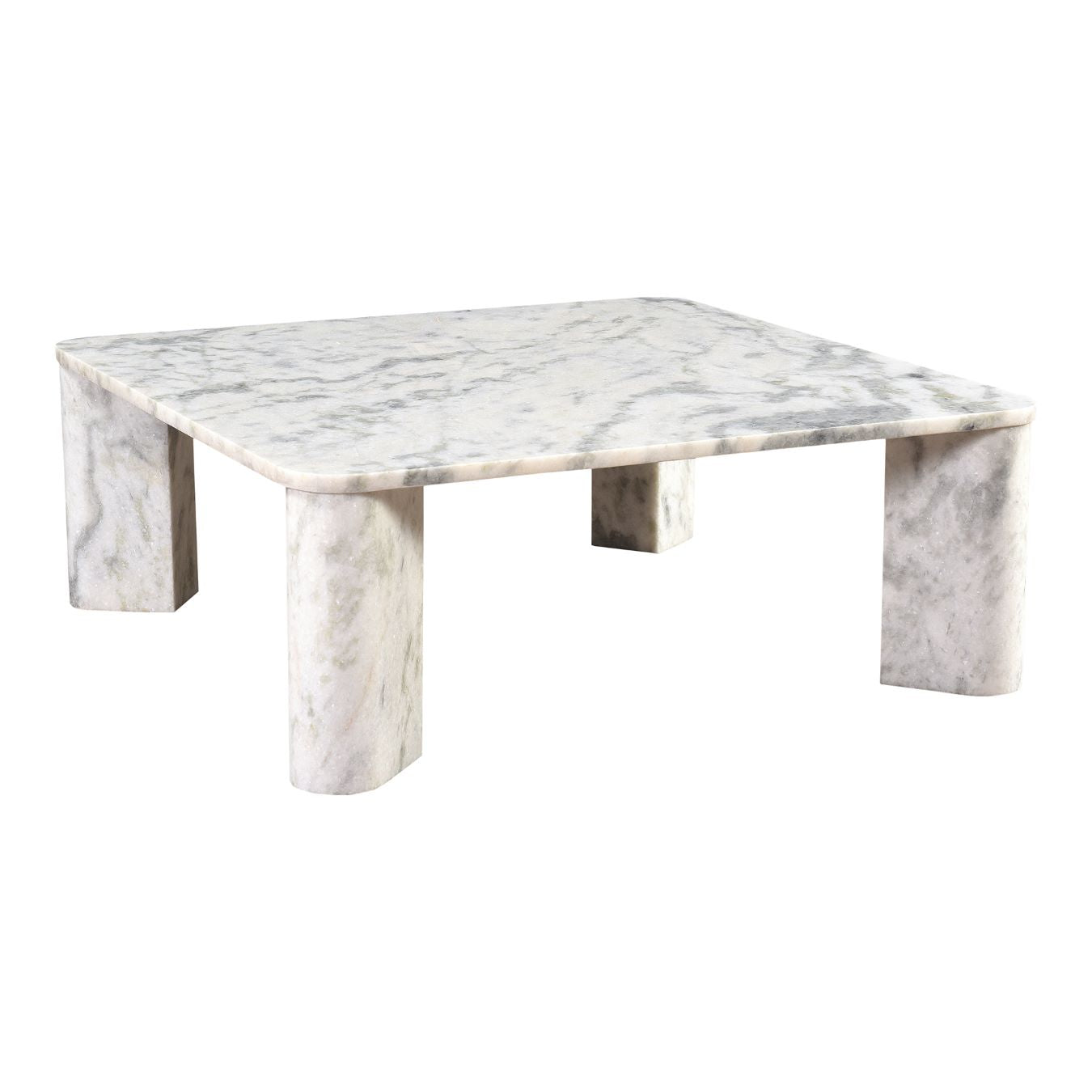 Moe’s Segment Ashen Grey coffee table angled view