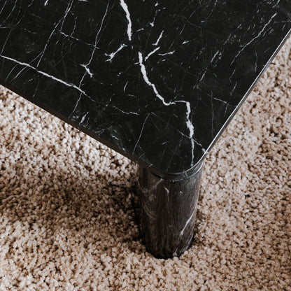 Moe’s Segment Jetty Black coffee table lifestyle close up view