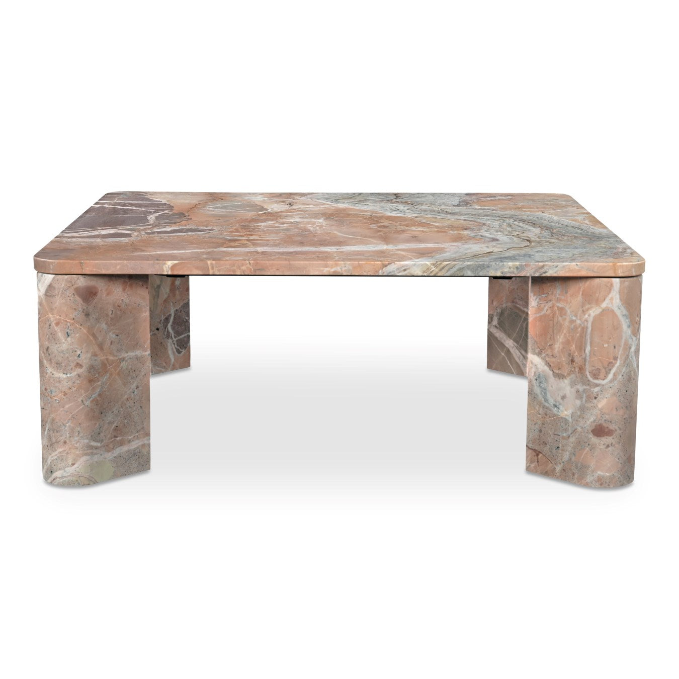 Moe’s Segment Orange Levante Marble Coffee Table