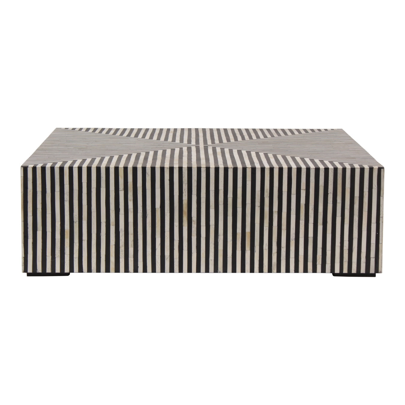 Moe’s Terning Coffee Table Camel Bone Resin Black White